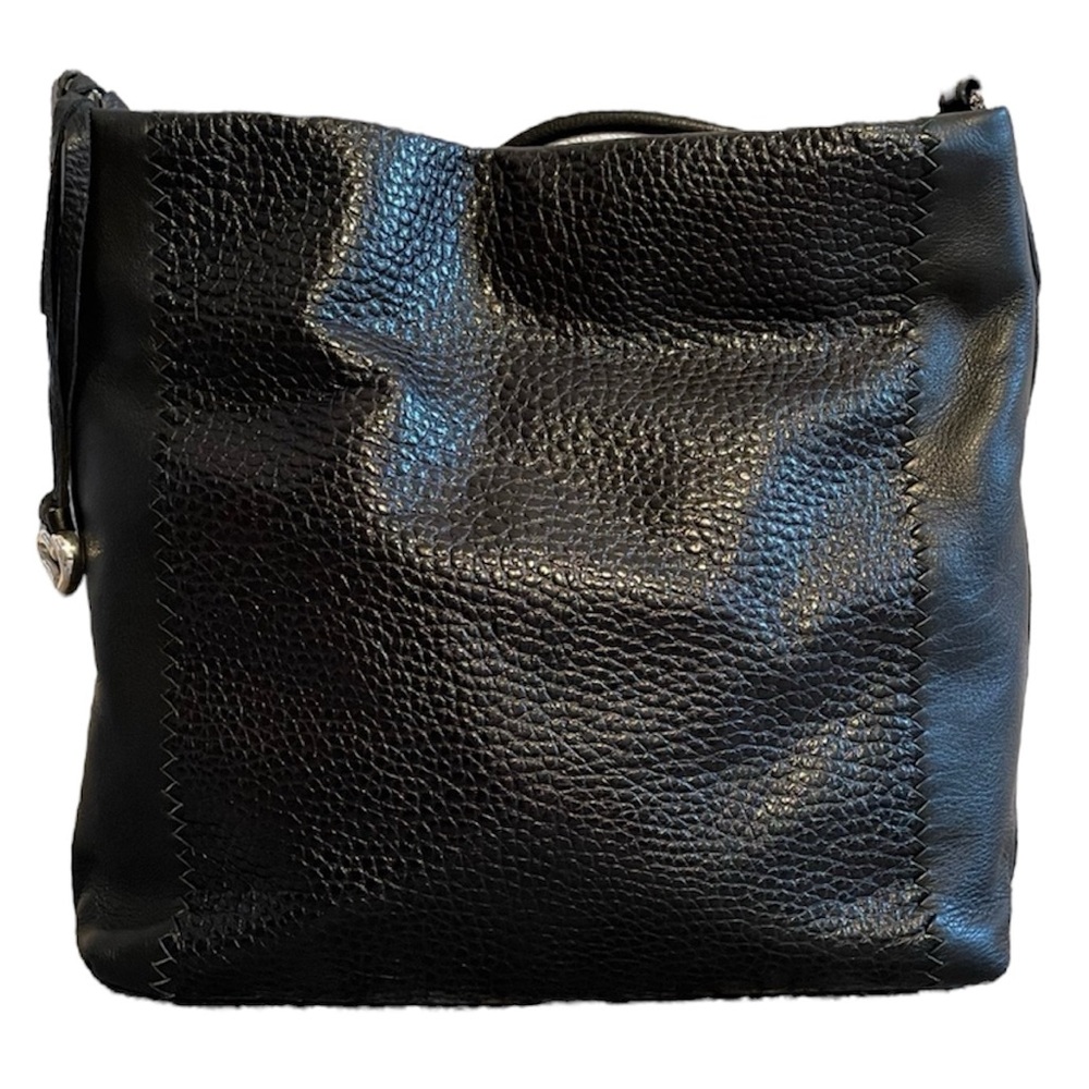 BRIGHTON Camelot Leather Black Shoulder Bag
